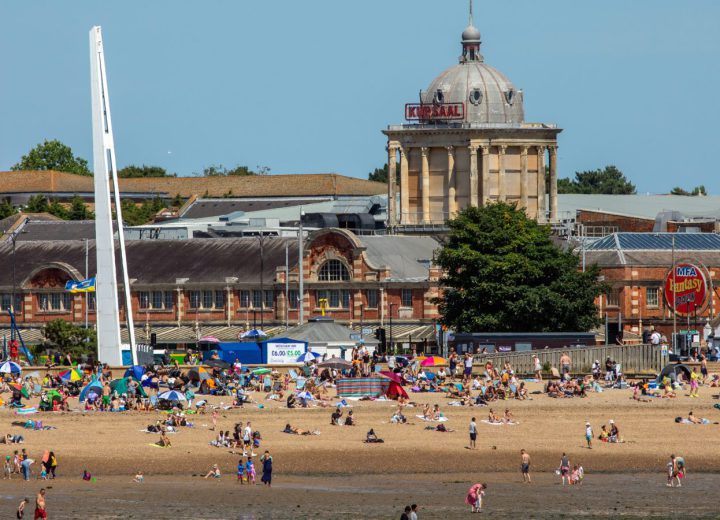 Southend seafront and the Kursaal, from the Essex Police Federation website hero, built by W Web Design